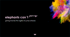 Desktop Screenshot of elephantscantjump.com