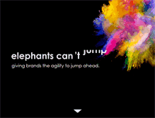 Tablet Screenshot of elephantscantjump.com